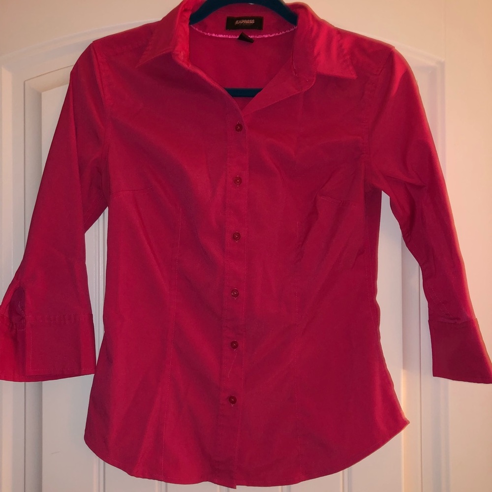 Bright pink blouse